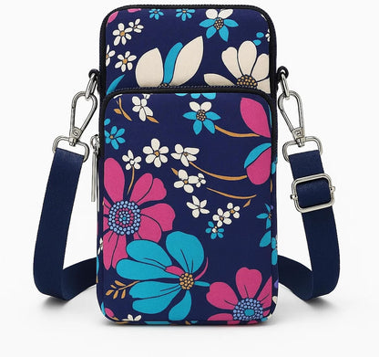 Crossbody Phone Bag for Women. Small Multiple Pockets Shoulder Bags Mini Cell Phone Wallet Purses for Travel Shopping Pouch
