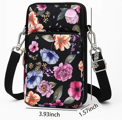 Crossbody Phone Bag for Women. Small Multiple Pockets Shoulder Bags Mini Cell Phone Wallet Purses for Travel Shopping Pouch